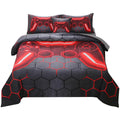 Jqinhome Twin Gamer Comforter Set For Boys Girls Kids,6 Piece Bed In A Bag 3D Video Game Bedding -All Season Soft Microfiber Dow
