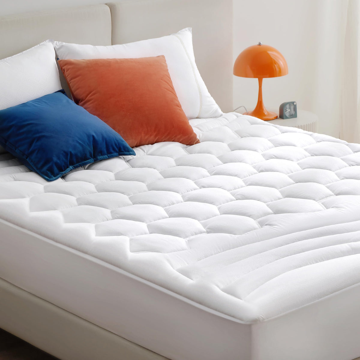 Bedsure Twin Mattress Pad Cover - Soft Padded Mattress Protector, Quilted Fitted Mattress Topper With 8-21' Deep Pocket, Breath
