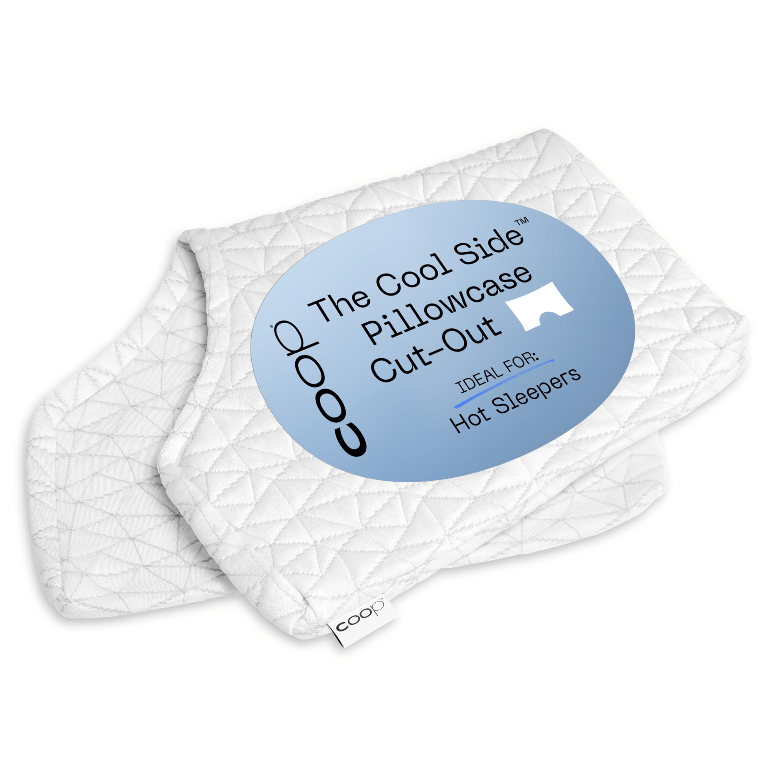 Coop Home Goods Cool Side Cut-Out Pillow Case, Queen Size Cooling Pillow Cases For Hot Sleepers, Two-Sided Pillow Covers, Cozy S