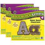 Home Sweet Classroom Bold Block 4'' Letters Combo Pack, 230 Characters Per Pack, 3 Packs