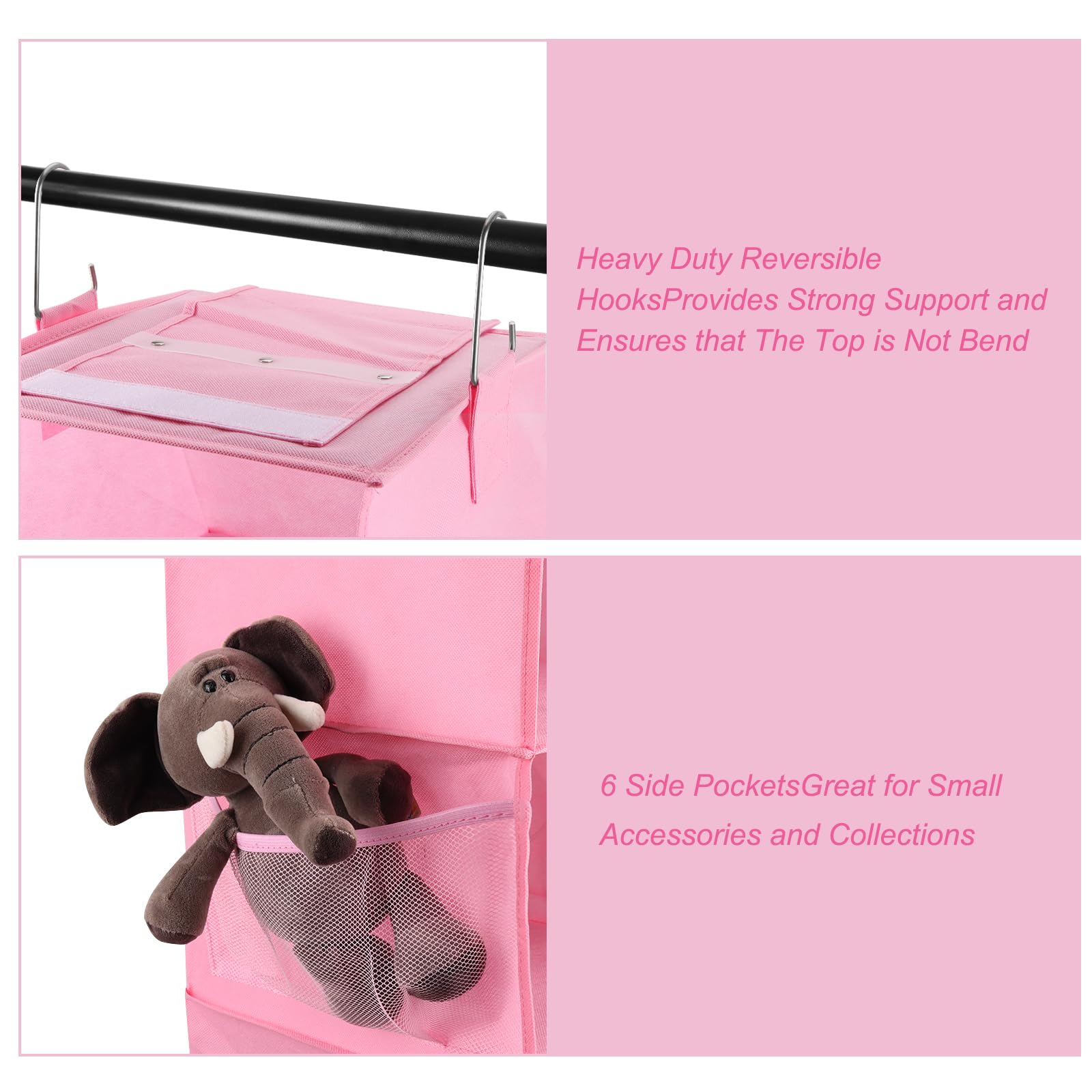 Fixwal 6-Shelf Weekly Clothes Organizer For Kids, Kids Daily Shelf Hanging Closet Organizer With 6 Side Pockets, Days Of The Wee