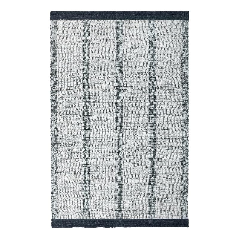 Kosas Home Kochi 108 x 144 Striped Jute & Cotton Area Rug in Ivory/Black