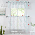 Fmfunctex Blue Kitchen Curtains 36    Grey Tree Print On White Tier Curtain Set For Small Windows Basement Room Bathroom, 2 Pane