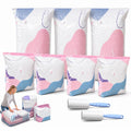 7 Pack No Pump Vacuum Storage Bags, Large Cube Compression Set in 2 Sizes