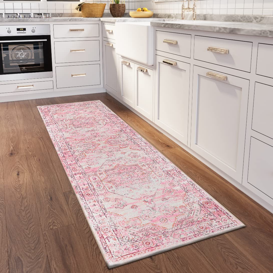 Dalyn Rugs Jericho Jc5 Rose 2'6&quot; X 10' Rectangle Soft Runner Rug, Easy Clean, Non Shedding, Bedroom, Entry, Living Room, Dining Room, Kitchen Rug