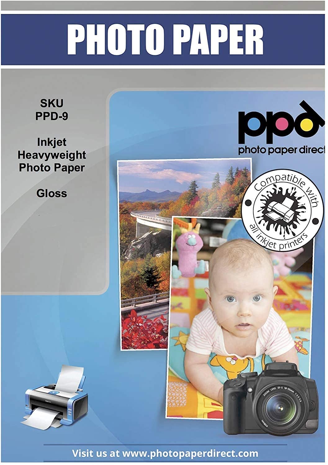 Ppd 11X17 Glossy Photo Paper Heavyweight For Inkjet 64Lbs 240Gsm 10.9Mil Ideal For Photos And Posters Instant Dry And Water-Resi