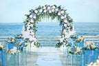 Dearhouse 2Pcs Artificial Peony Flower Garland - Silk Peony Garland With Purple White Flowers For Wedding Party Table Decoration