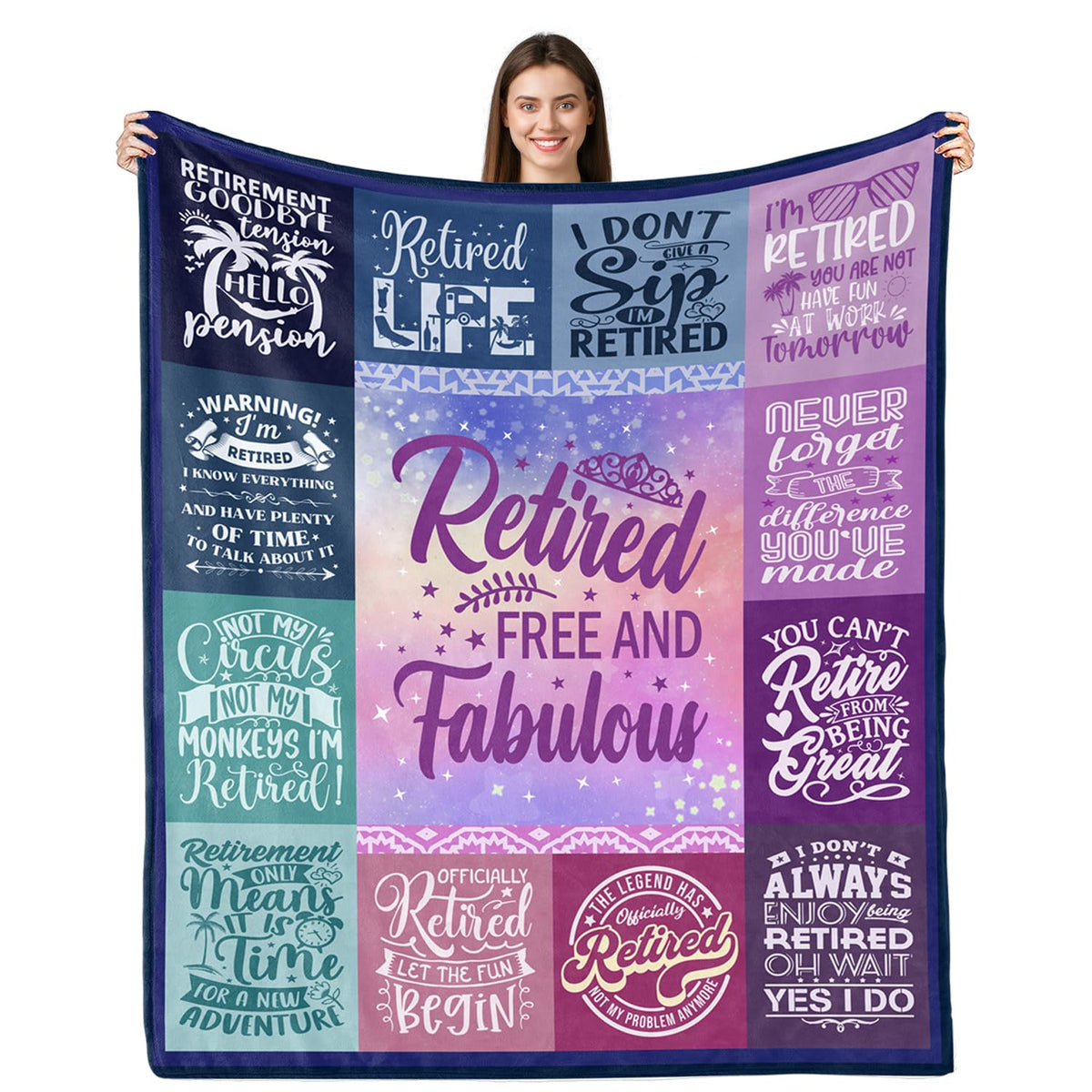 Retirement Blanket Gift, Retirement Gifts For Women 2024, Retired Gifts For Women, Best Retirement Gifts, Farewell Gifts For Cow