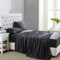 Lanest Housing Silk Satin Sheets, 4-Piece Queen Size Satin Bed Sheet Set With Deep Pockets, Cooling Soft And Hypoallergenic Sati