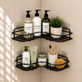 Korzen Bathroom Corner Shelf Organiser Without Drill Adhesive, Pack Of 2