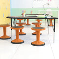 Flash Furniture Carter Adjustable Height Kids Active Stool - Flexible Orange Stool for Classroom and Home - Non-Skid Bottom - Ru