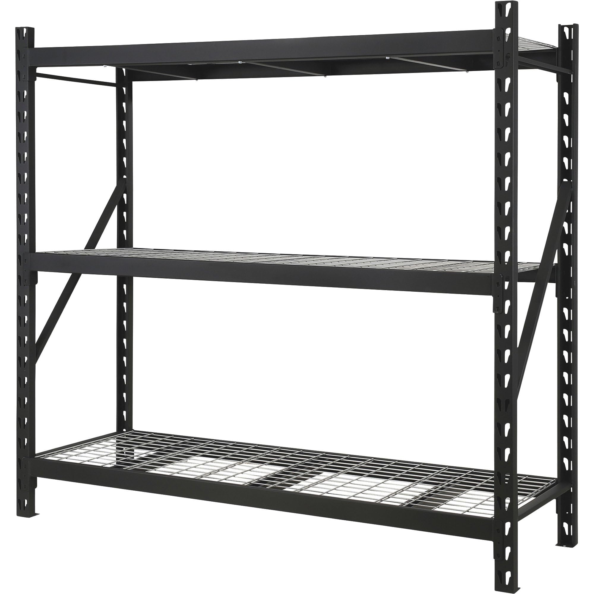 Ironton Industrial Shelving Rack, 3 Storage Shelves Steel Construction 3-Tier Rack with 2000-Lb Load Capacity Per Shelf, Garage 