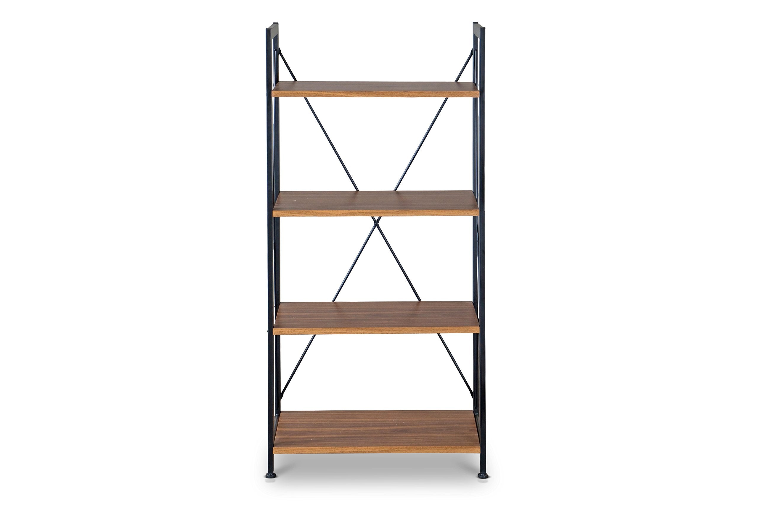 Baxton Studio New Semester Bookshelf, Coffee/Black