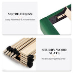 Sha Cerlin Queen Bed Frame/Velvet Upholstered Platform Bed Frame With Headboard/Strong Wood Slats Support/Mattress Foundation/No Box Spring Needed - Green
