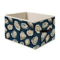 FITIE Dark Blue Coastal Beach Ocean Oyster Storage Basket with Handles