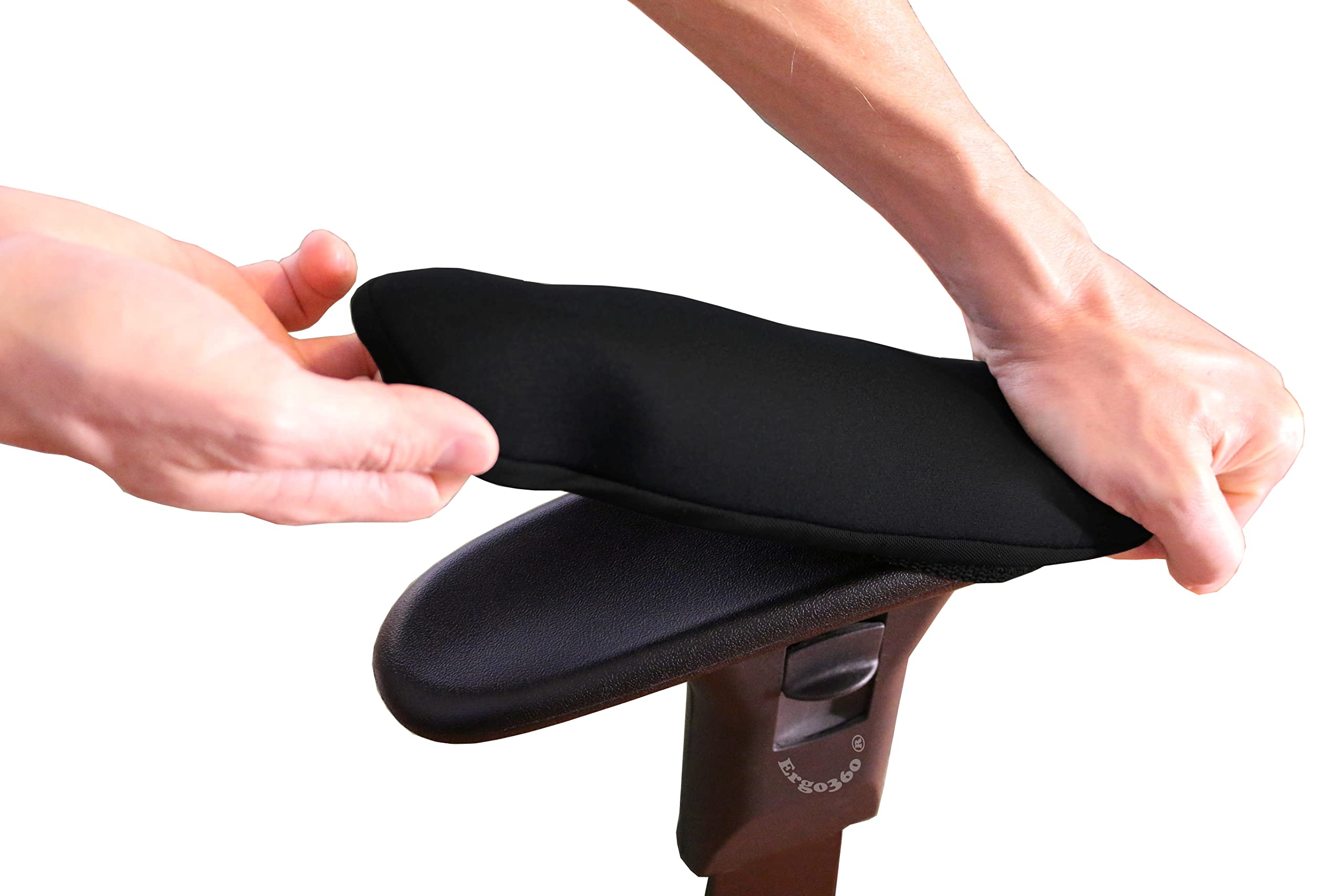 Ergo360 Soft Chair Arm Pad Covers Stretch Over Armrests 10.5' to 13' Long. Restore, Protect, and Cushion Chair Armrests. Compl