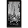 wallsthatspeak 17x30 Black Picture Frame for Puzzles Posters Photos or Artwork