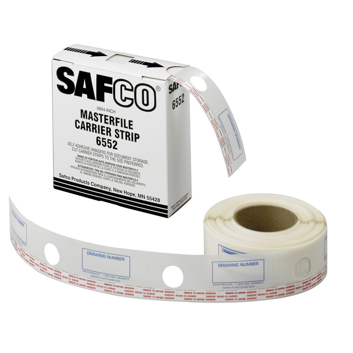 Safco Products 6552 Polyester Carrier Strips, 2.25&quot; Wide, For Use With Masterfile 2 Document Storage, Sold Separately