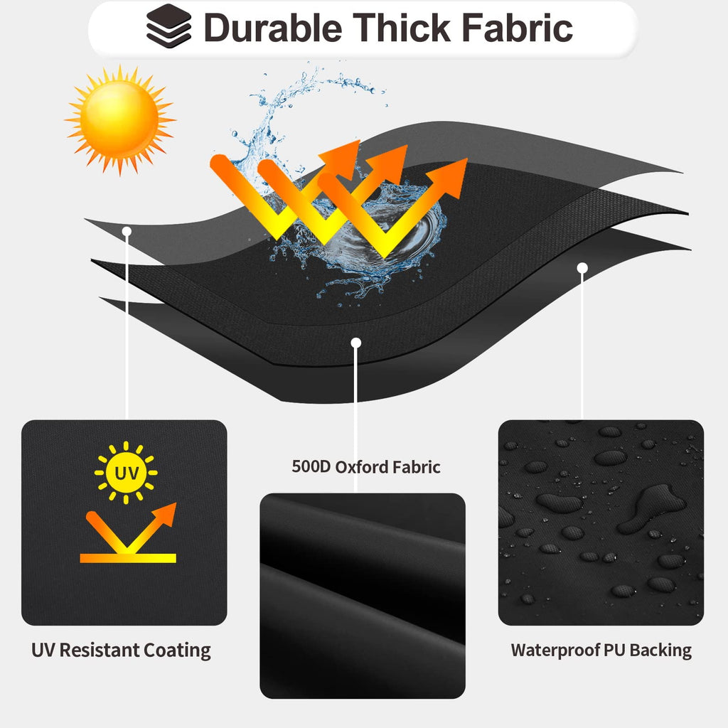 Purefit Outdoor Chaise Lounge Cover, Lounge Chair Covers Waterproof Patio Furniture Lounge Chair Cover, Uv Resistant & Weatherproof, 1 Pack, 78'L X 35.5'W X 33'H Inches, Black