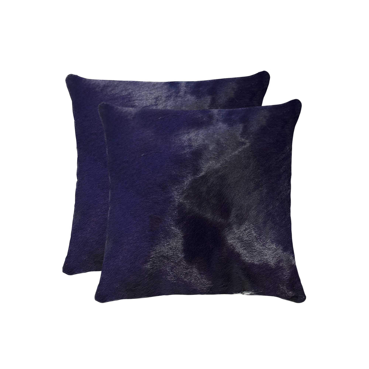 HomeRoots Kitchen 18' x 18' x 5' Decorative Navy Cowhide Throw Pillow - 2 Pack