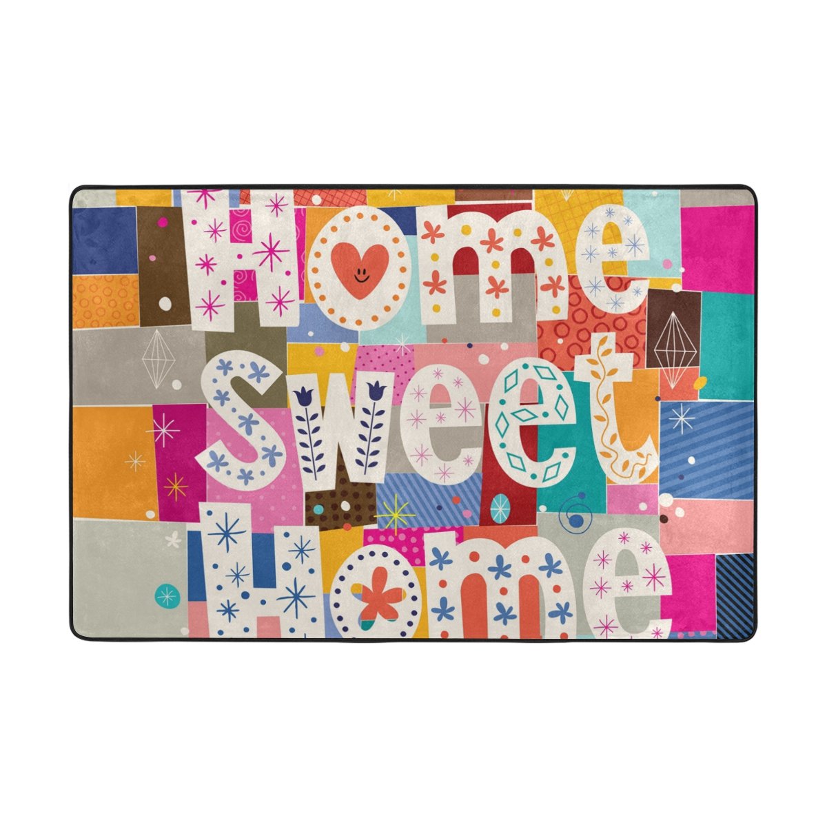 My Little Nest Area Rug Home Sweet Lightweight Doormat 2' X 3', Memory Sponge Indoor Outdoor Decor Carpet For Entrance Living Room Bedroom Office Kitchen Hallway
