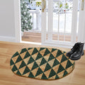 Home Lane 100% Jute Printed mats Oval Natural Jute | Door Mat Rug/Mat for Entrance, Jute Mat Carpet for Livingroom, Bedroom, Din