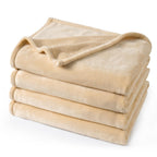 Phf Ultra Soft Fleece Blanket King Size, No Shed No Pilling Luxury Plush Cozy 300Gsm Lightweight Blanket For Bed, Couch, Chair, Sofa Suitable For All Season, 108' X 90', Beige