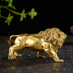 Brabud Chinese Fengshui Handmade Brass Magical And Noble Lion Statue Home Decor Housewarming Gift (Jinshizi)