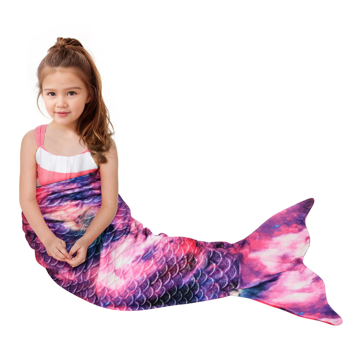 Catalonia Mermaid Blanket For Toddler & Kids, Ultra Soft Flannel Sleeping Blanket For Girls 4-6, Unique Starlight Design, Girls