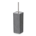 Resin Toilet Brush and Holder Set with Stainless Steel Handle,Grey