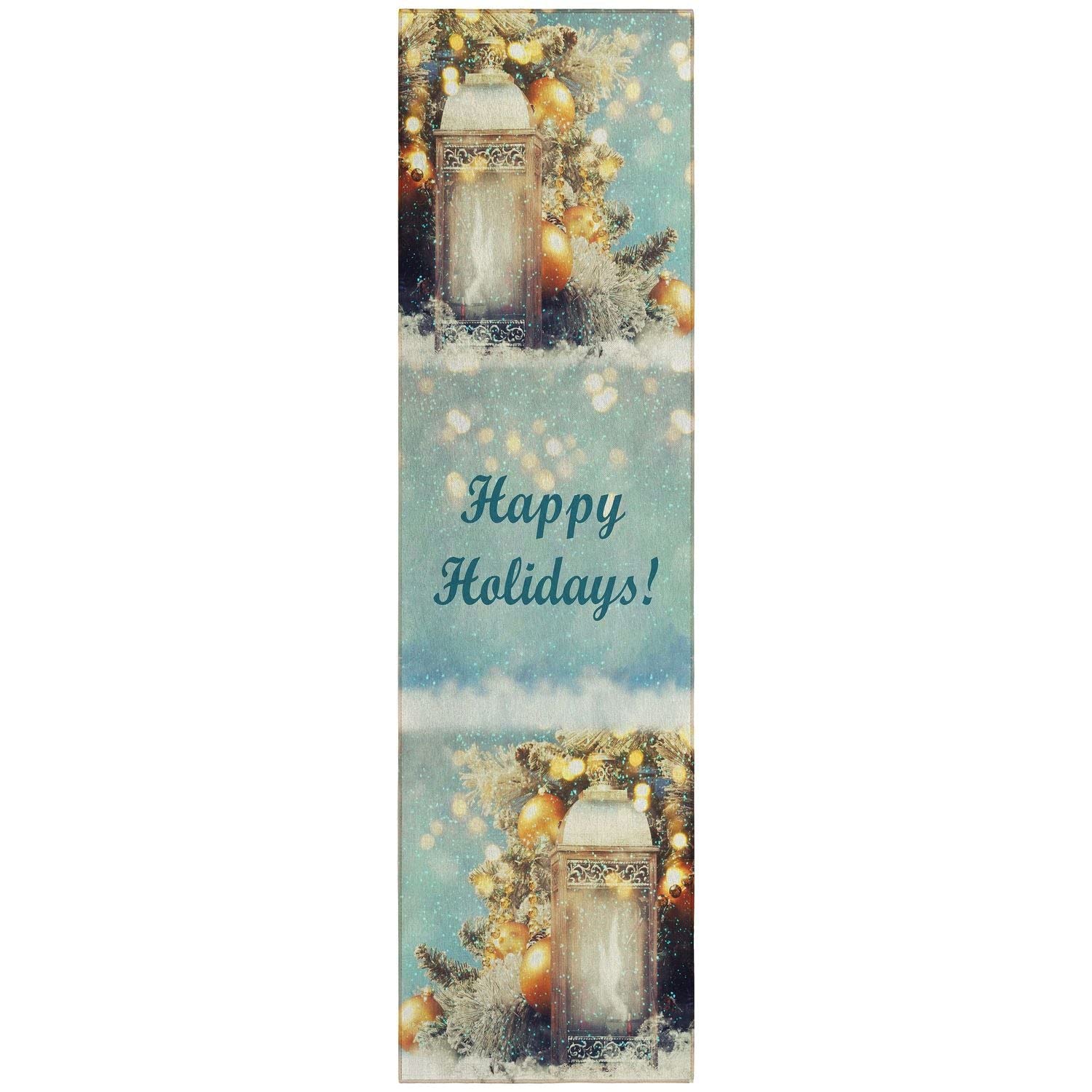 Wonderland Wn3 Blue Seasonal Rug Runner 2' 3" X 7 ' 6"