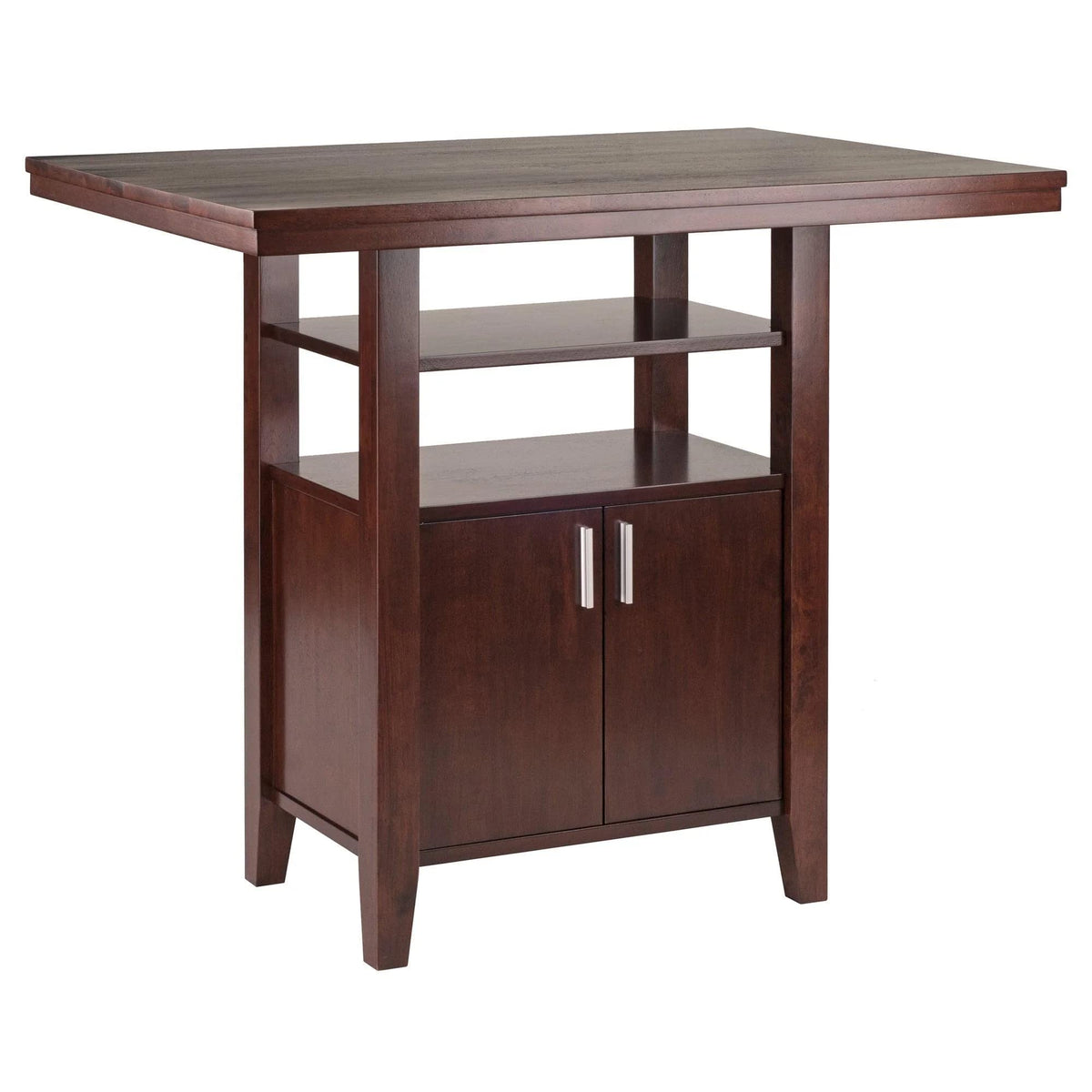 Winsome Albany High Dining Table, Walnut, 29.92 In X 41.73 In X 35.83 In