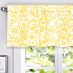 Driftaway Julia Watercolor Blooming Flower Floral Lined Thermal Insulated Window Curtain Valance Rod Pocket 52 Inch By 18 Inch P