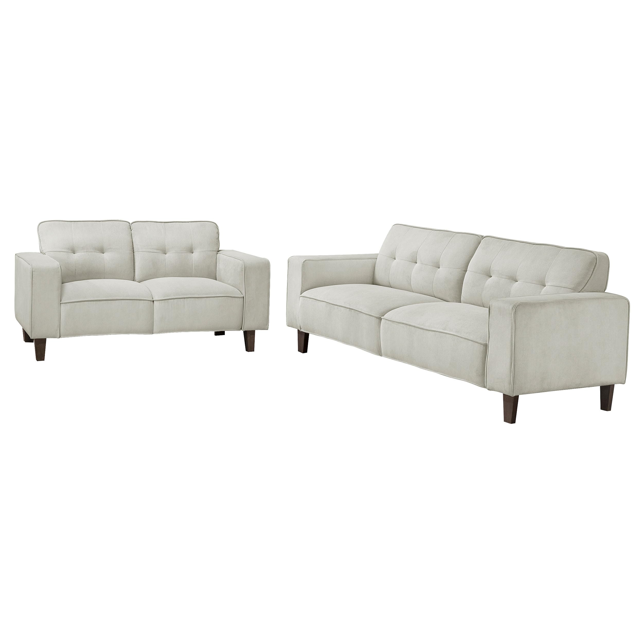 Coaster Home Furnishings Deerhurst 2-Piece Upholstered Track Arm Sofa Set