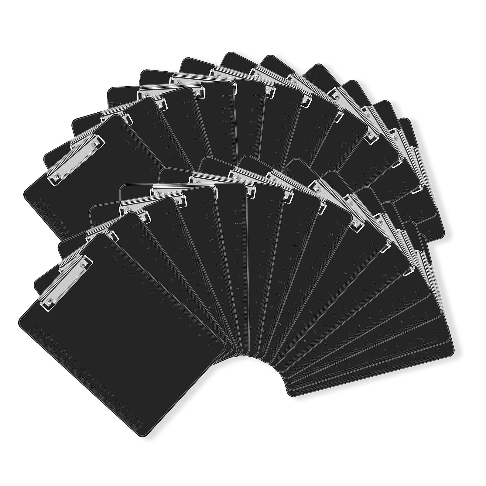 Black Clipboards, Pandri 26 Pack Plastic Black Clipboards With Low Profile Clip 12.5 X 9 Standard Letter Size Clipboard For Clas