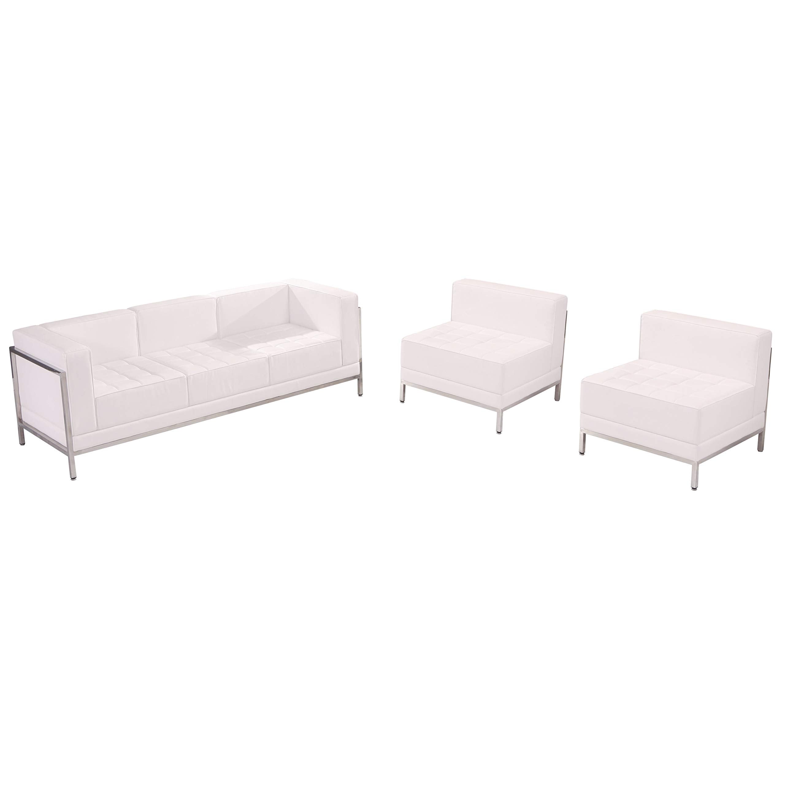 Flash Furniture Hercules Imagination Series White Leathersoft Sofa & Chair Set