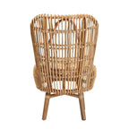 bali & pari Nagoya Natural Rattan Accent Chair, Light Honey/Natural Teak (235-13343-HiT)