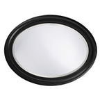 HomeRoots Oval Shaped Matte Black Finish Wood Frame Mirror