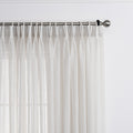 Lantime Semi Sheer Curtains 84 Inches Long, Faux Linen Pinch Pleated Window Sheer Curtains Panels Drapery For Home, Hotel, Offic