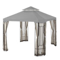 Garden Winds Replacement Canopy for The Cottleville Gazebo - Riplock 350 - Slate Gray