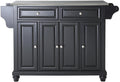 Crosley Furniture KF30002DBK Cambridge Kitchen Island with Stainless Steel Top, 52, Black