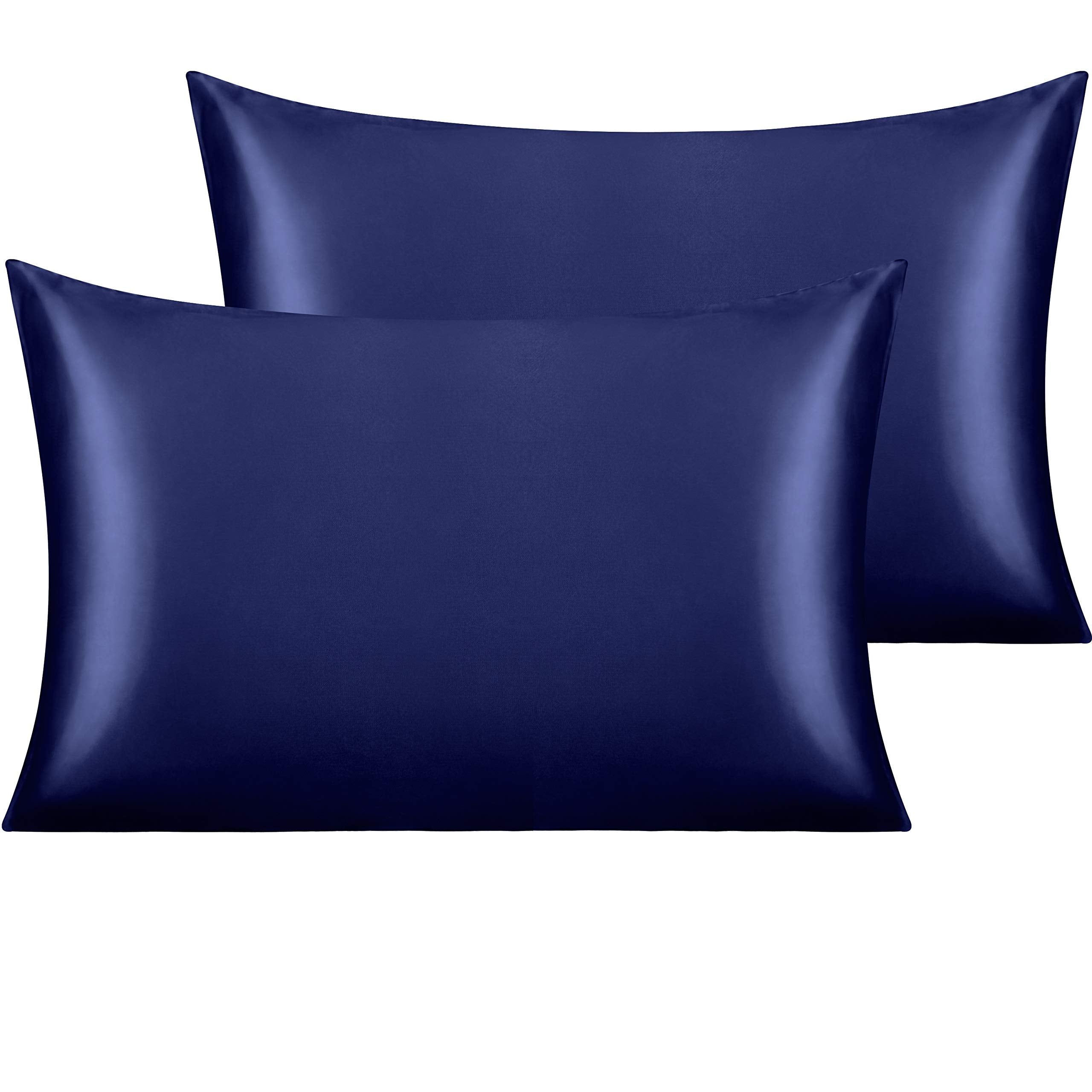Ntbay 2 Pack Satin Standard Pillowcases For Hair And Skin, Luxurious And Silky Pillow Cases With Envelope Closure, 20X26 Inches,