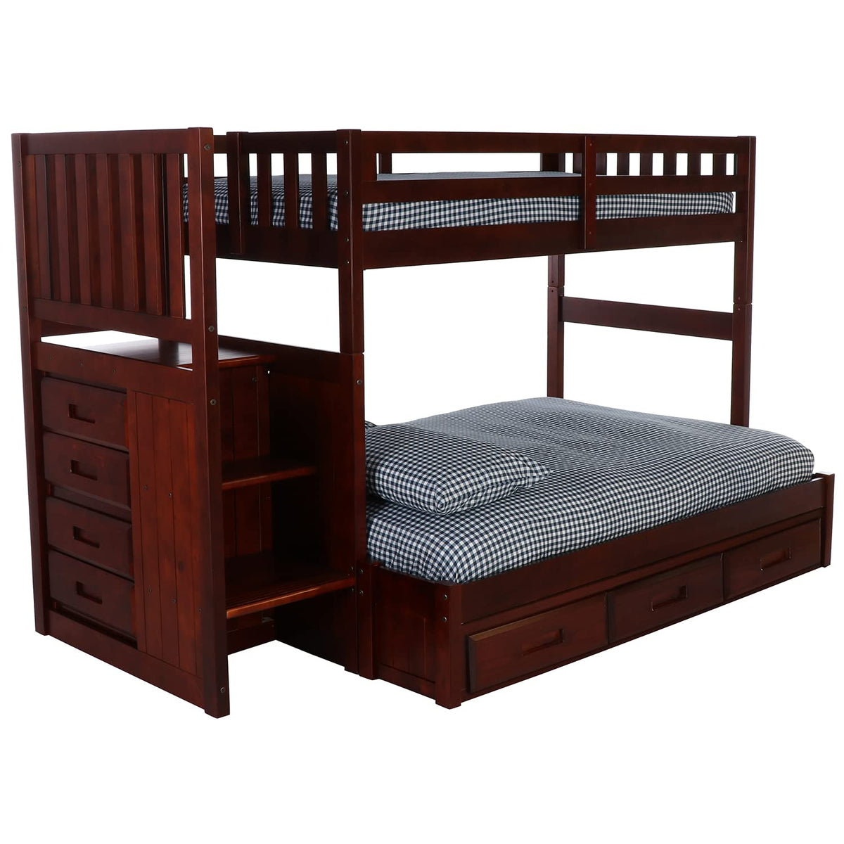 American Furniture Classics 2814-TF-K3-KD Bunk, Twin, Rich Merlot