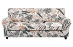 Searchi Stretch Sofa Cover Printed Couch Cover, Floral Pattern 4 Pieces Sofa Slipcover With 3 Separate Cushion Cover, Washable Furniture Protector For Living Room(Sofa, Botanical Palm)