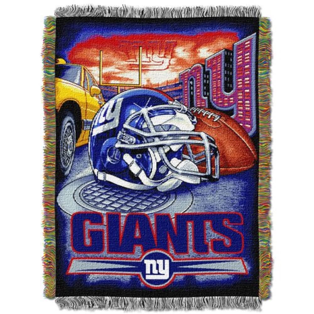 Northwest Nfl New York Giants Unisex-Adult Woven Tapestry Throw Blanket, 48'' X 60'', Home Field Advantage