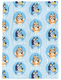 Bluey & Bingo Plush Throw Blanket - Measures 46 X 60 Inches - Kids Super Soft Fleece Bedding