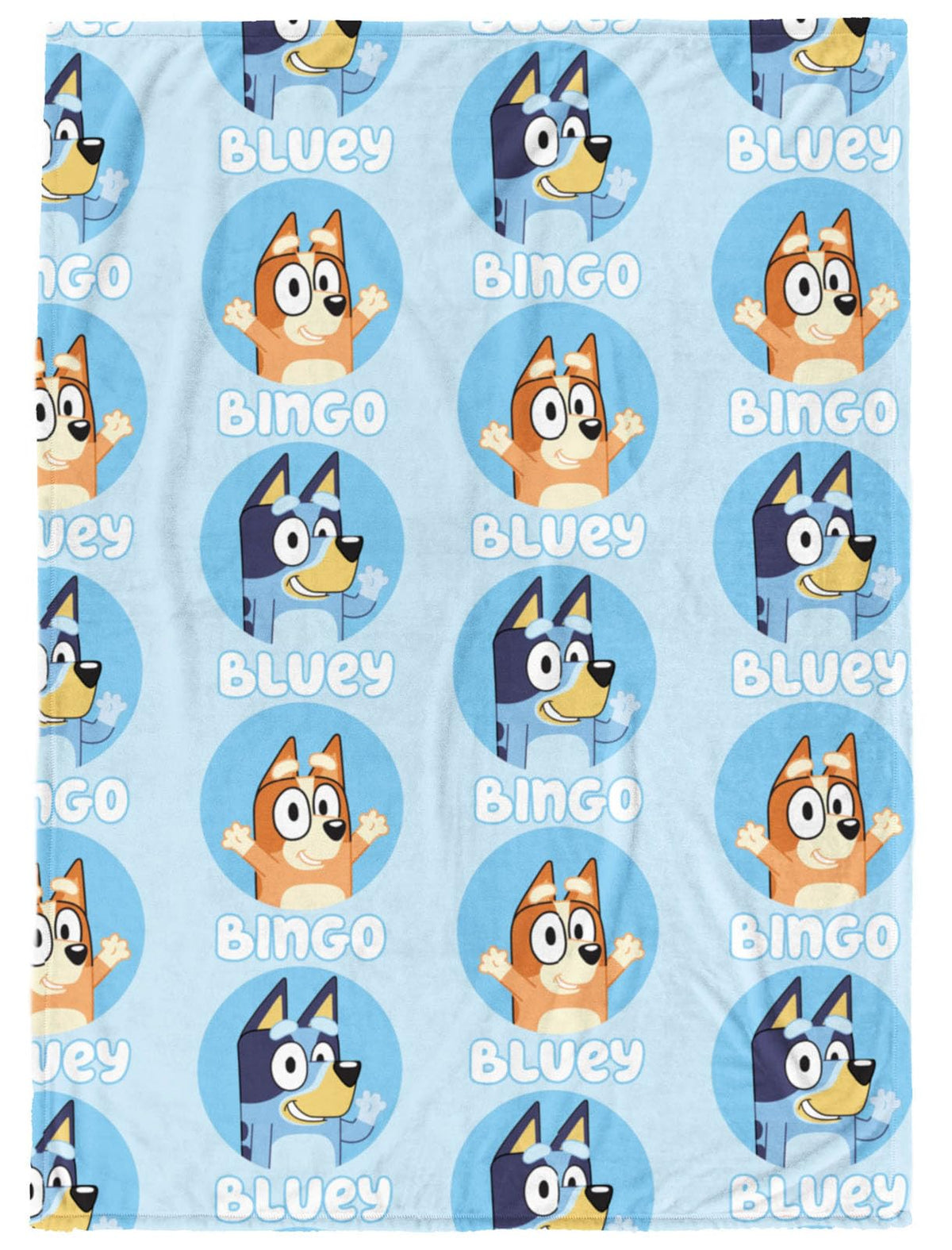 Bluey & Bingo Plush Throw Blanket - Measures 46 X 60 Inches - Kids Super Soft Fleece Bedding