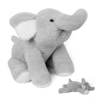 JellyMallow 5 lbs 24' Weighted Elephant Stuffed Animals Gray, Giant Elephant Plush Pillow Huggable Plushie for Kids and Adults