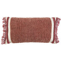Rizzy Home 14" x 26" Down Filled Pillow with Woven Cotton Cover-Rust