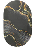 Rubber AntiSlip Water Absorbent Floor Mat, Oval, MultiColour, 23L x 15B
